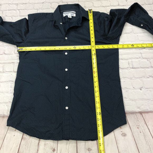 Old Navy Men Slim Fit Non-Iron Built In Flex Signature Shirt Size Medium M126 -1 - Picture 2 of 14